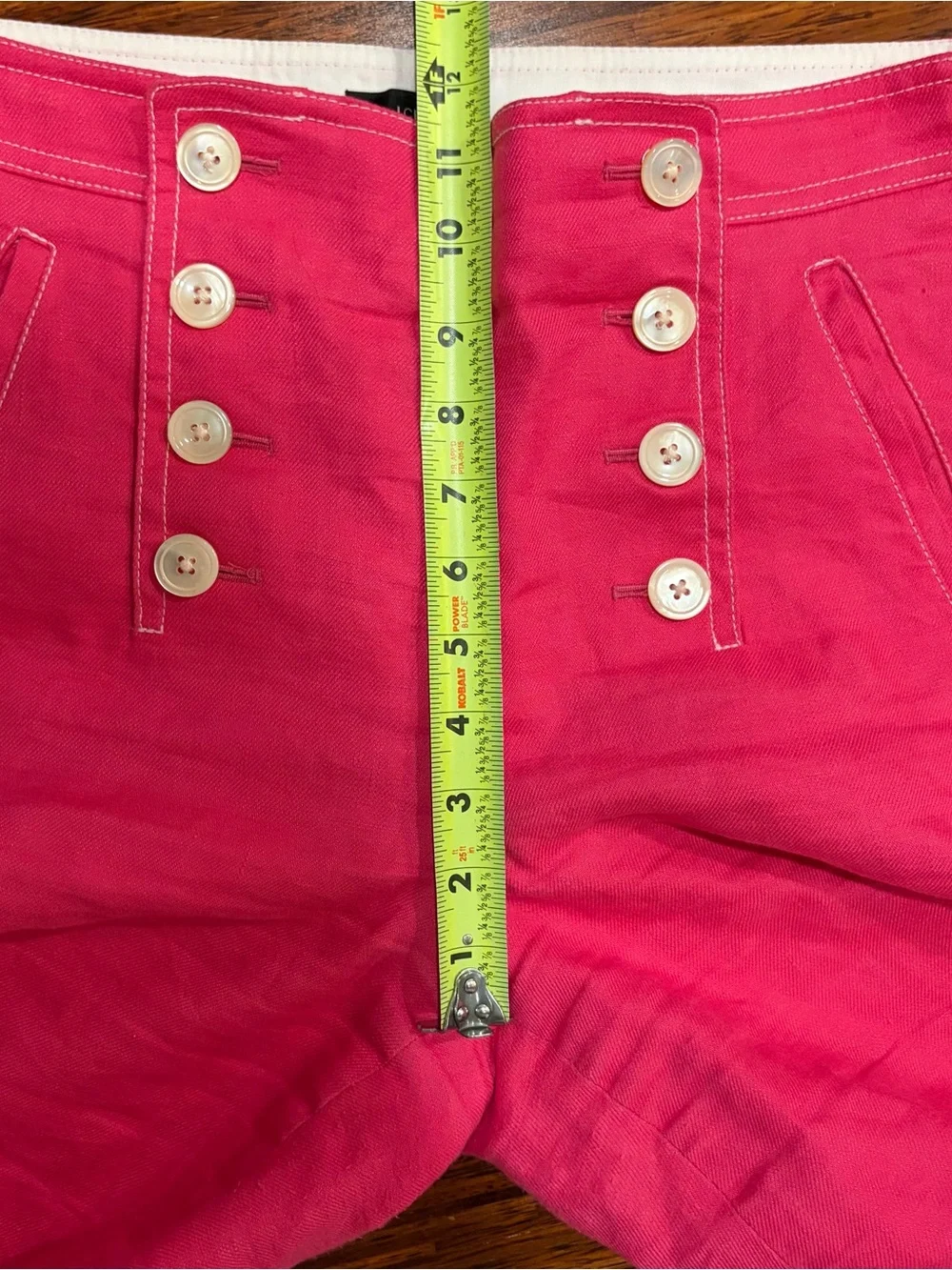 J. Crew Peyton Pink Sailor Pants Linen Blend Wide Leg Cropped Size 8 Resortwear